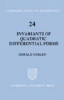 Image for Invariants of Quadratic Differential Forms