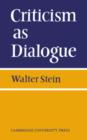 Image for Criticism As Dialogue
