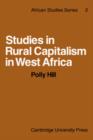 Image for Studies in Rural Capitalism in West Africa