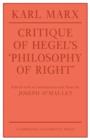 Image for Critique of Hegel&#39;s &#39;Philosophy Of Right&#39;