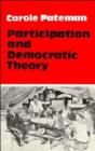 Image for Participation and Democratic Theory