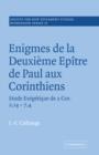 Image for Enigmes de la Deuxieme Epitre de Paul aux Corinthiens