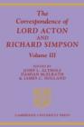 Image for The correspondence of Lord Acton and Richard SimpsonVol. 3