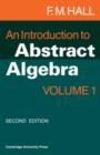 Image for An Introduction to Abstract Algebra