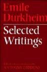Image for Emile Durkheim: Selected Writings