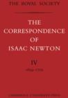 Image for The correspondence of Isaac NewtonVol. 4: 1694-1709