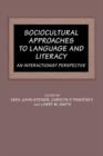 Image for Sociocultural Approaches to Language and Literacy