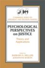 Image for Psychological Perspectives on Justice