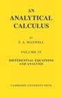 Image for An analytical calculus for school and universityVol. 4