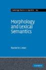 Image for Morphology and Lexical Semantics