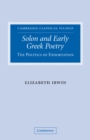Image for Solon and Early Greek Poetry