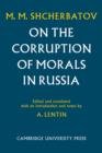 Image for On the Corruption of Morals in Russia