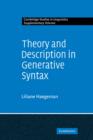 Image for Theory and description in generative syntax  : a case study in West Flemish