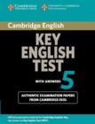 Image for Cambridge Key English Test 5 Student&#39;s Book with answers