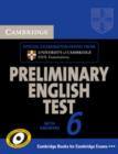 Image for Cambridge Preliminary English Test 6 Self Study Pack (Student&#39;s Book with answers and Audio CDs (2))