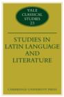 Image for Studies in Latin language and literature