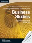 Image for Cambridge International AS and A Level Business Studies Teacher&#39;s Resource CD-ROM