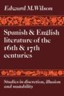 Image for Spanish and English Literature of the 16th and 17th Centuries