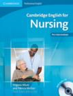 Image for Cambridge English for Nursing Pre-intermediate Student&#39;s Book with Audio CD