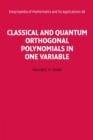 Image for Classical and Quantum Orthogonal Polynomials in One Variable