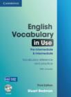 Image for English Vocabulary in Use: Pre-intermediate and Intermediate with Answers and CD-ROM