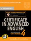 Image for Cambridge Certificate in Advanced English 4 for Updated Exam Self-study Pack (Student&#39;s Book with Answers and Audio CDs (2))