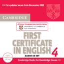Image for Cambridge First Certificate in English 4 for updated exam  : official examination papers from University of Cambridge ESOL Examinations