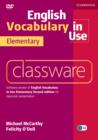 Image for English Vocabulary in Use Elementary Classware