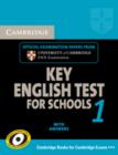 Image for Cambridge KET for Schools 1 Self-study Pack (Student&#39;s Book with Answers and Audio CD)