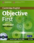 Image for Objective First Student&#39;s Book with Answers with CD-ROM