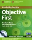 Image for Objective first: Teacher&#39;s book with teacher&#39;s resources audio CD/CD-ROM