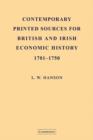 Image for Contemporary printed sources for British and Irish economic history 1701-1750