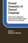 Image for Formal Semantics of Natural Language