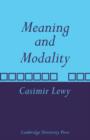 Image for Meaning and Modality