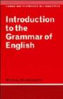 Image for Introduction to the Grammar of English