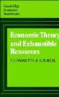 Image for Economic Theory and Exhaustible Resources