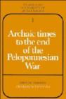 Image for Archaic Times to the End of the Peloponnesian War