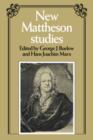 Image for New Mattheson Studies