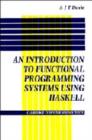 Image for Introduction to Functional Programming Systems Using Haskell