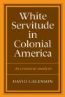 Image for White Servitude in Colonial America : An economic analysis