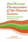 Image for Hermeneutics and the Human Sciences : Essays on Language, Action and Interpretation
