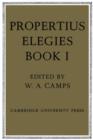 Image for Propertius: Elegies : Book 1