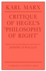 Image for Critique of Hegel&#39;s &#39;Philosophy Of Right&#39;