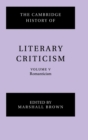 Image for The Cambridge History of Literary Criticism: Volume 5, Romanticism