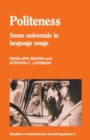 Image for Politeness  : some universals in language usage