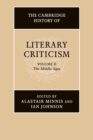 Image for The Cambridge History of Literary Criticism: Volume 2, The Middle Ages