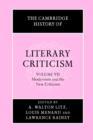 Image for The Cambridge History of Literary Criticism: Volume 7, Modernism and the New Criticism