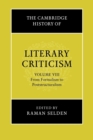 Image for The Cambridge History of Literary Criticism: Volume 8, From Formalism to Poststructuralism