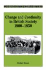 Image for Change and Continuity in British Society, 1800-1850