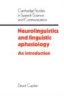 Image for Neurolinguistics and Linguistic Aphasiology